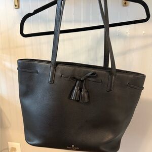 Kate Spade Black Leather Tote Bag